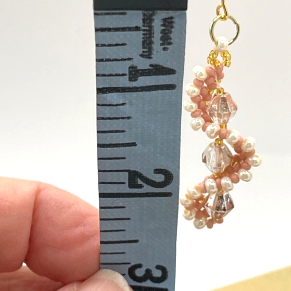 Czech Glass Whirly Gig Pierced Dangle Drop Earrings NEW - Picture 4 of 8